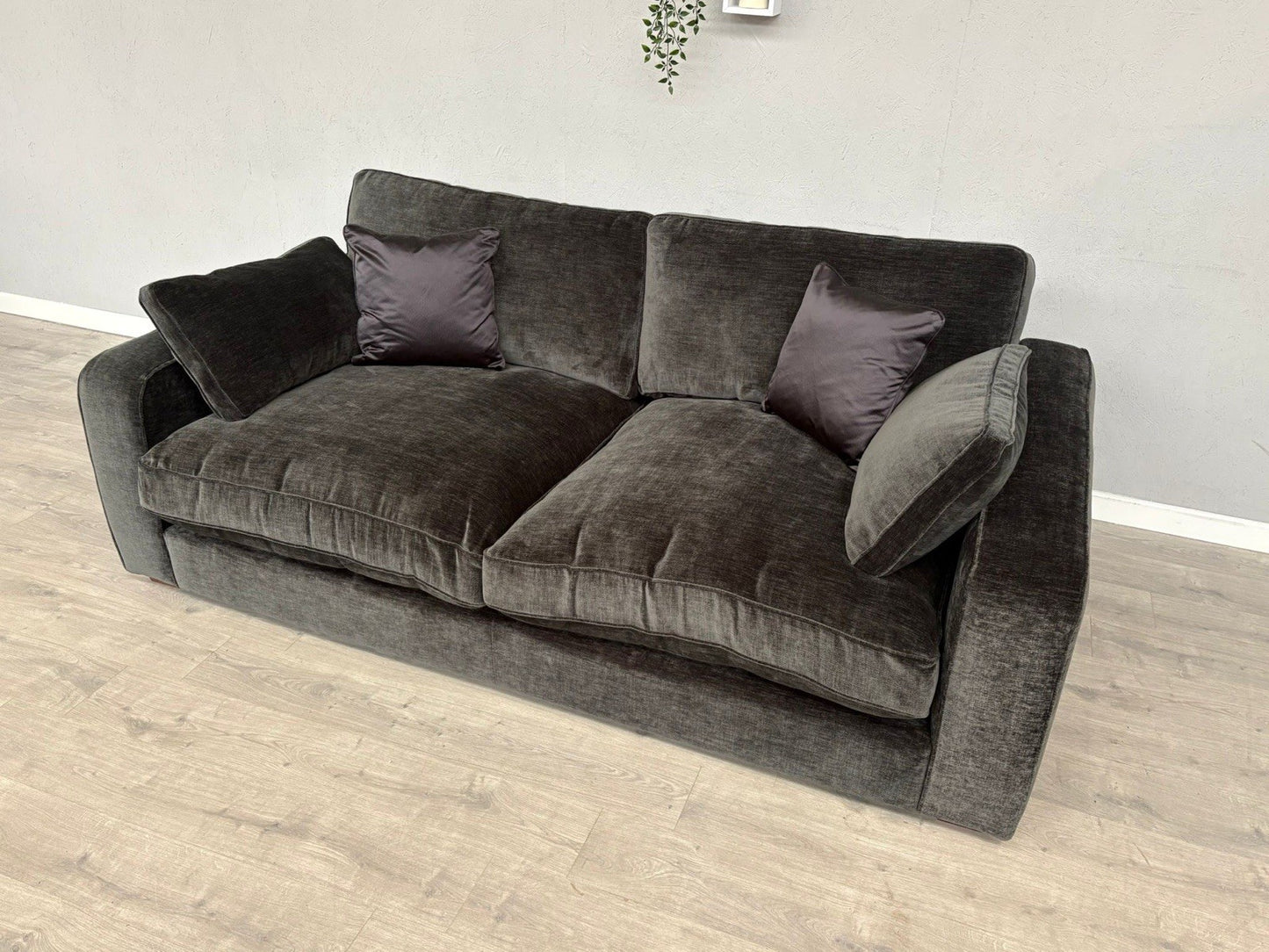 Sofology - CAVALLI Fabric Large 3 Seater Sofa, Chenille Slate - RRP £3,599