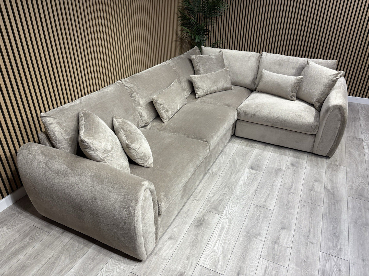 Sofology MARBLE ARCH Style Fabric RHF Corner Sofa, Beige - RRP £3,599