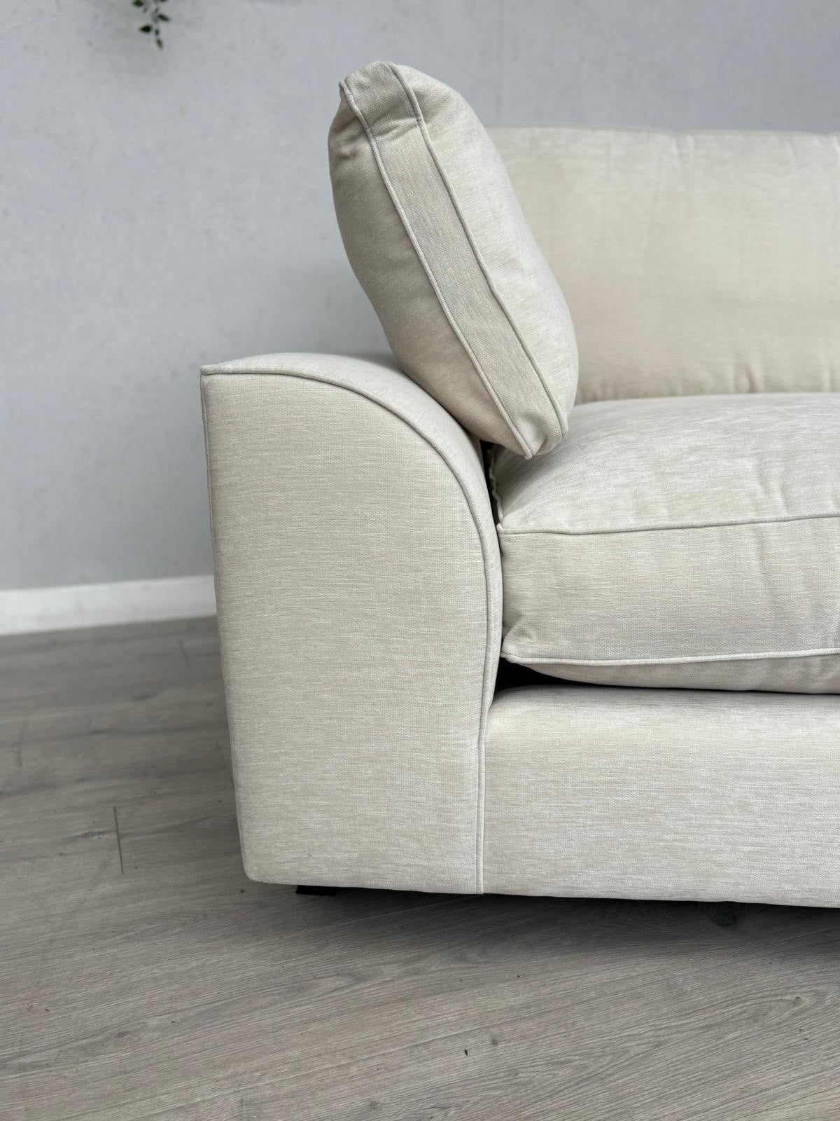 NEXT - STAMFORD Large 3 Seater Grand Sit Sofa, Fine Chenille Oyster - RRP £1,450