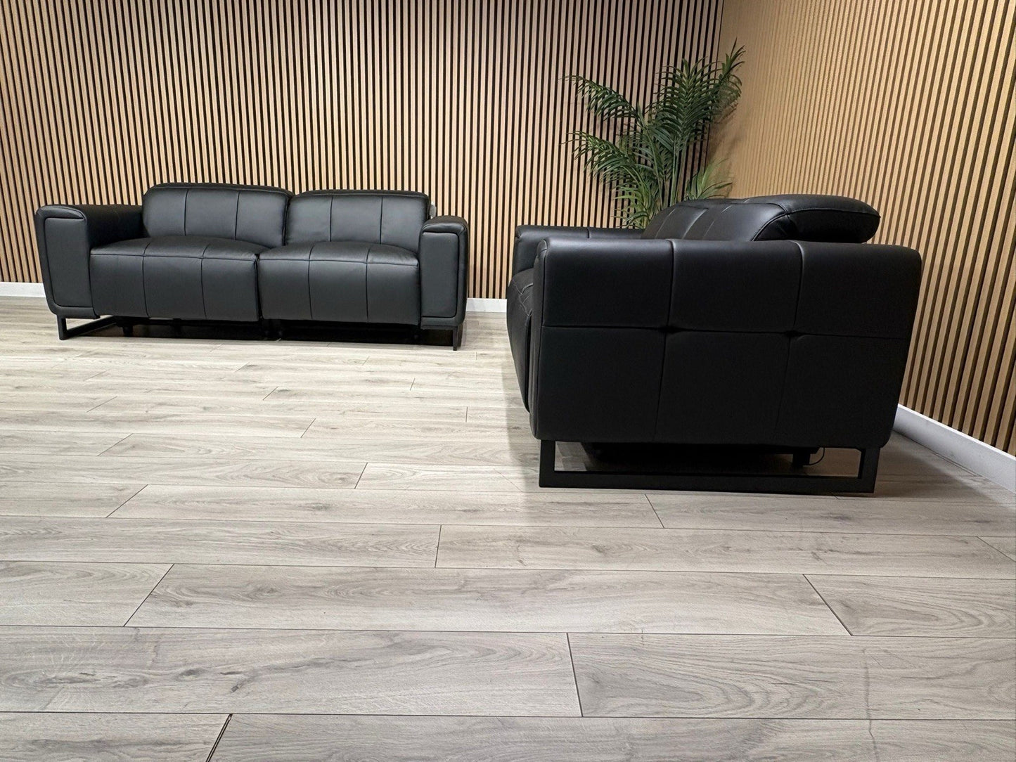 MARELLA 3 Seater + 2 Seater Power Recliner Leather Sofa Set RRP £4399