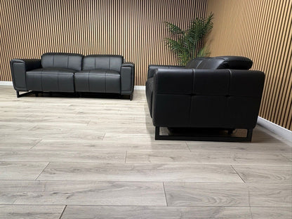 MARELLA 3 Seater + 2 Seater Power Recliner Leather Sofa Set RRP £4399