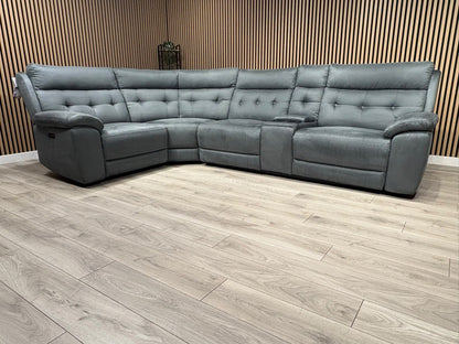 SCS Belford 1 Corner 3 Power Recliner Sofa with Media Console - RRP £2599