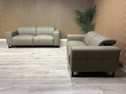 MARELLA 3 Seater + 2 Seater Power Recliner Leather Sofa Set RRP £4399