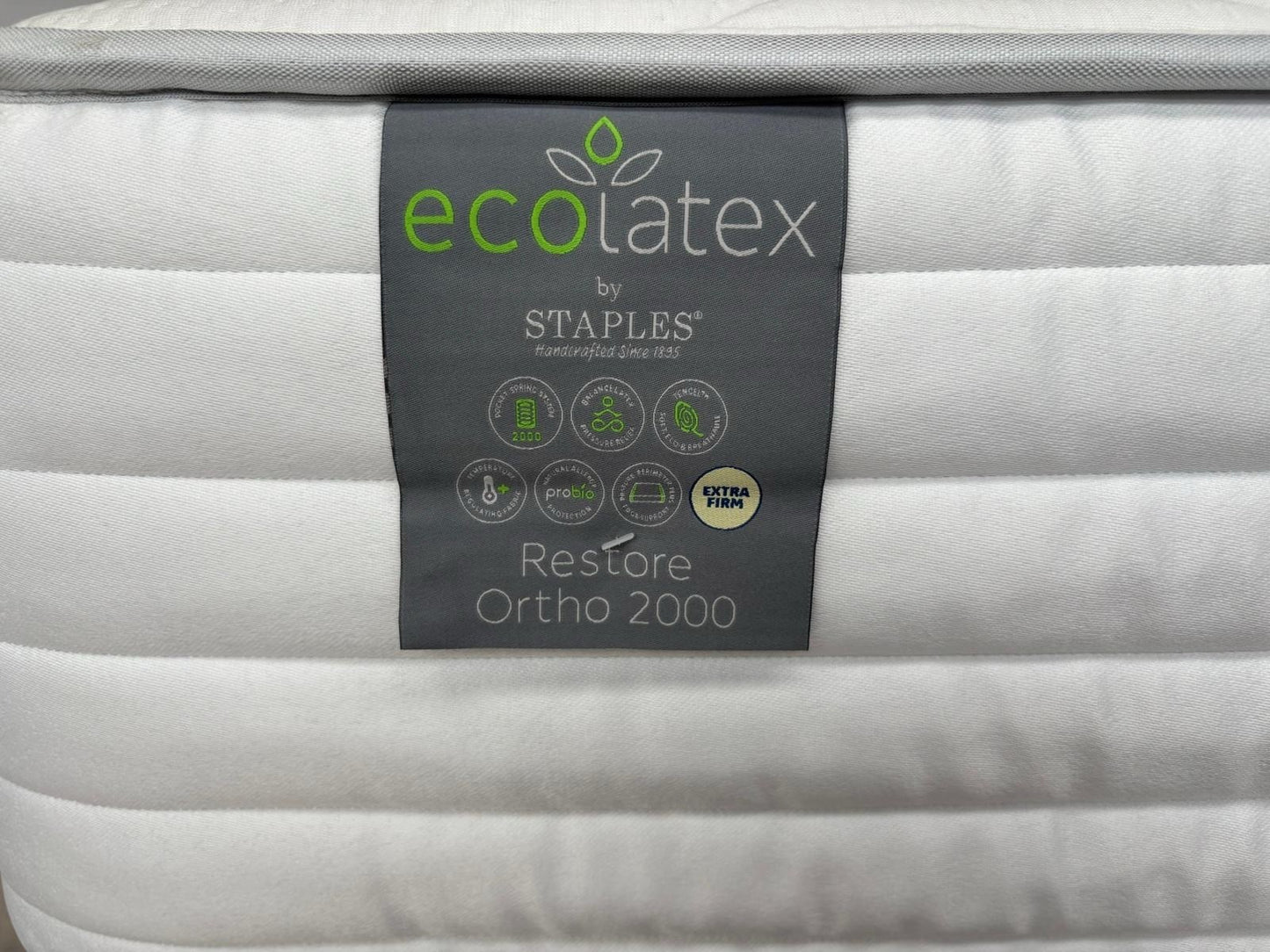 Staples and Co. Eco Latex Restore Ortho 2000 Mattress, 6ft Superking - RRP £1499