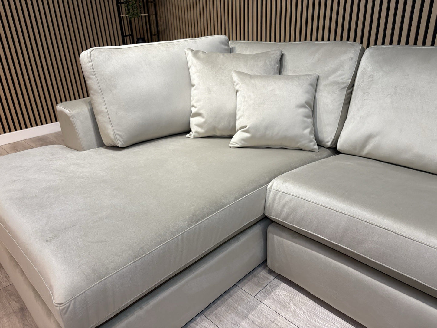 NEXT - STRATUS Fabric LHF Corner Chaise Sofa + Footstool - RRP £2,698