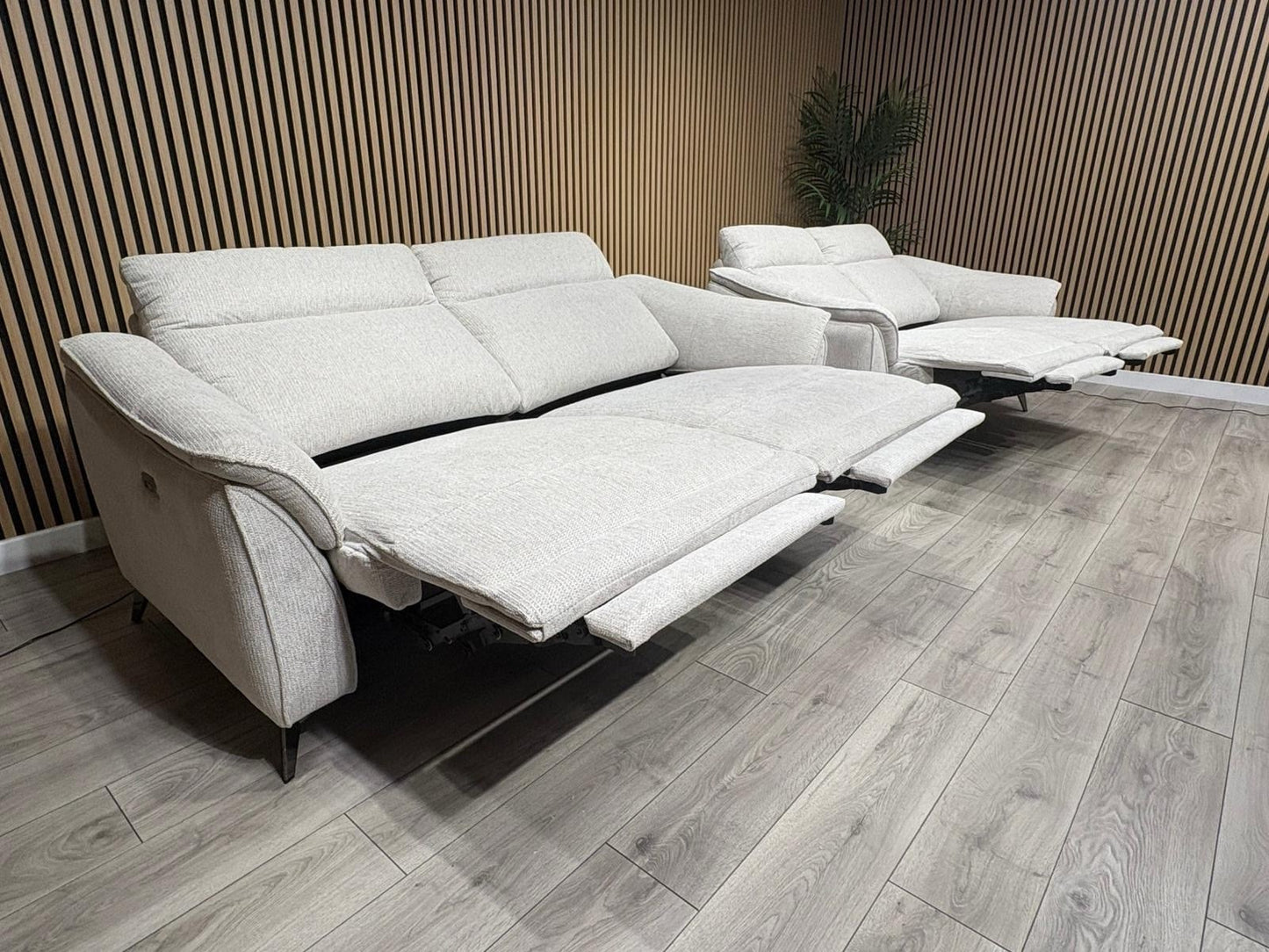 Vicenza Fabric Power Recliner 3 + 2 Seater Sofa Set - RRP £3599