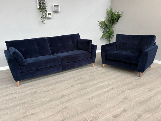 Dunelm - Peyton Grand Fabric 4 Seater Sofa + Love Chair / Armchair  - RRP £2,428