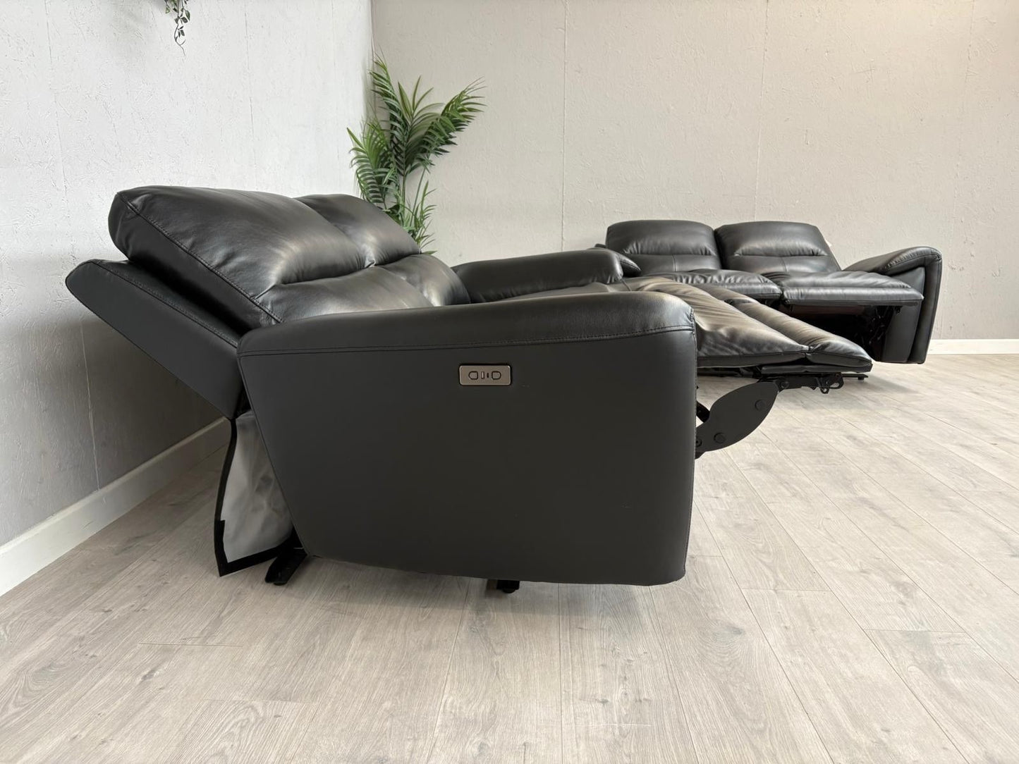 DFS Kaden Leather 3 Seater + 2 Seater Power Recliner Sofa Set - RRP £1,878