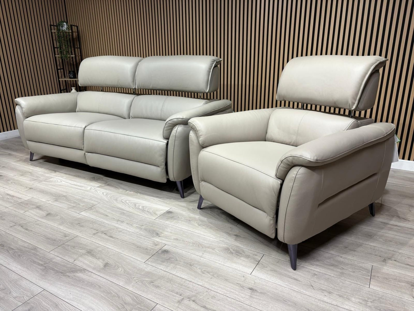 Furniture Village JUDE Style Leather 3 Seater Sofa + Armchair Set - RRP £4,490