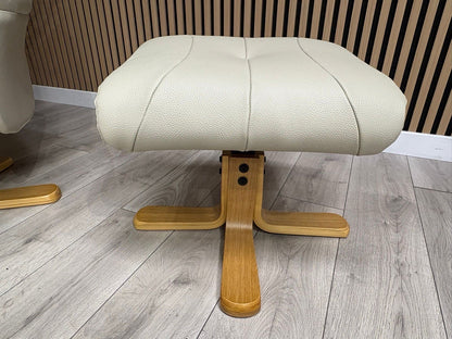 Relaxed Swivel Recliner Chair + Footstool RRP £1099