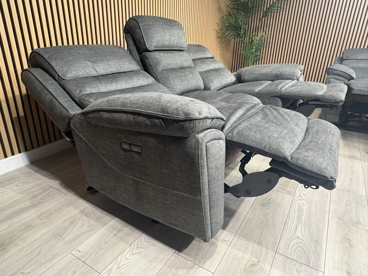 DFS New Lawson Power Recliner 3+2 Seater Sofa Set + Fold Down Table - RRP £2498