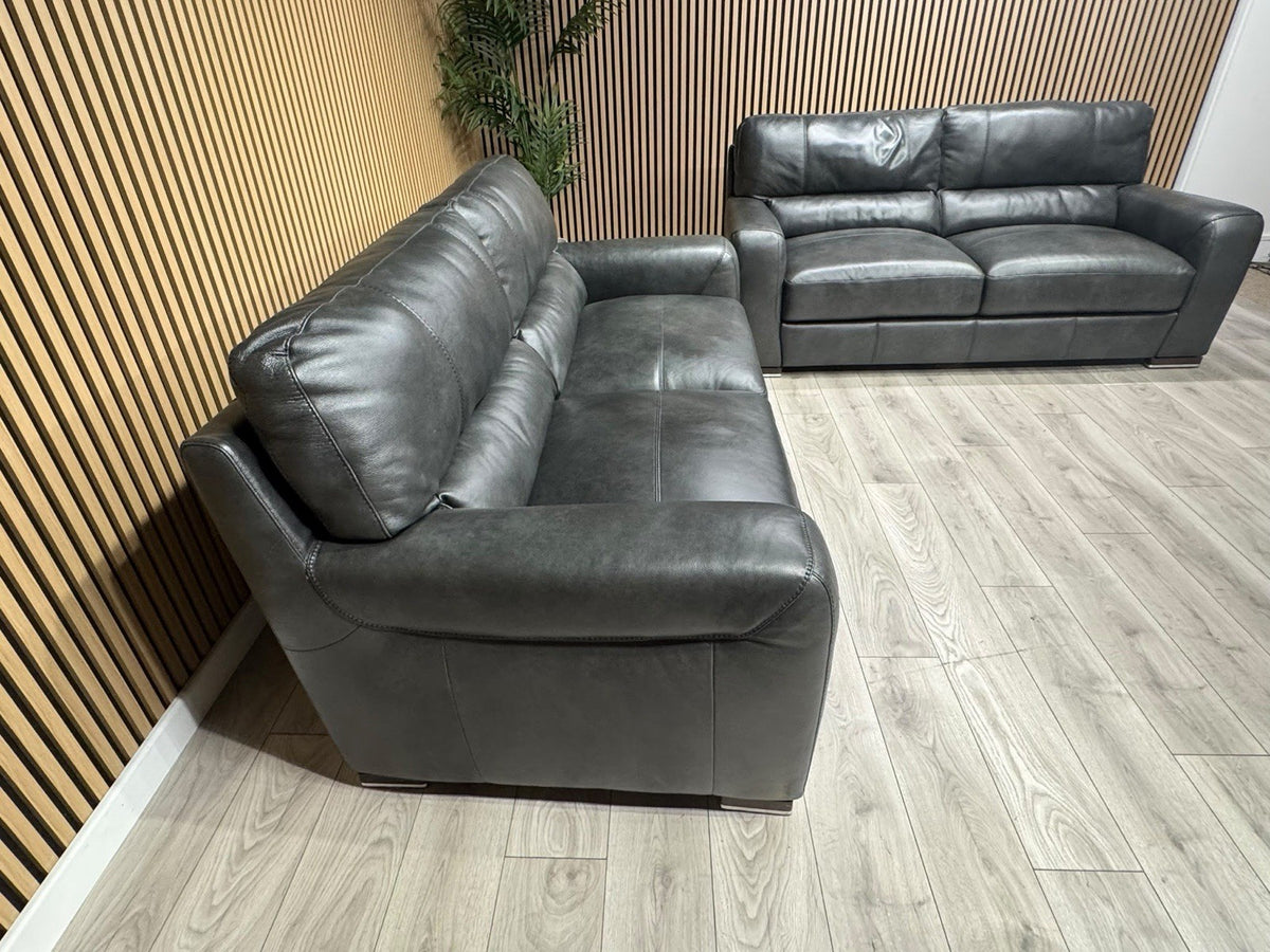 ScS Sisi Italia LUCCA Leather 2 x 3 Seater Sofa Set - RRP £4498