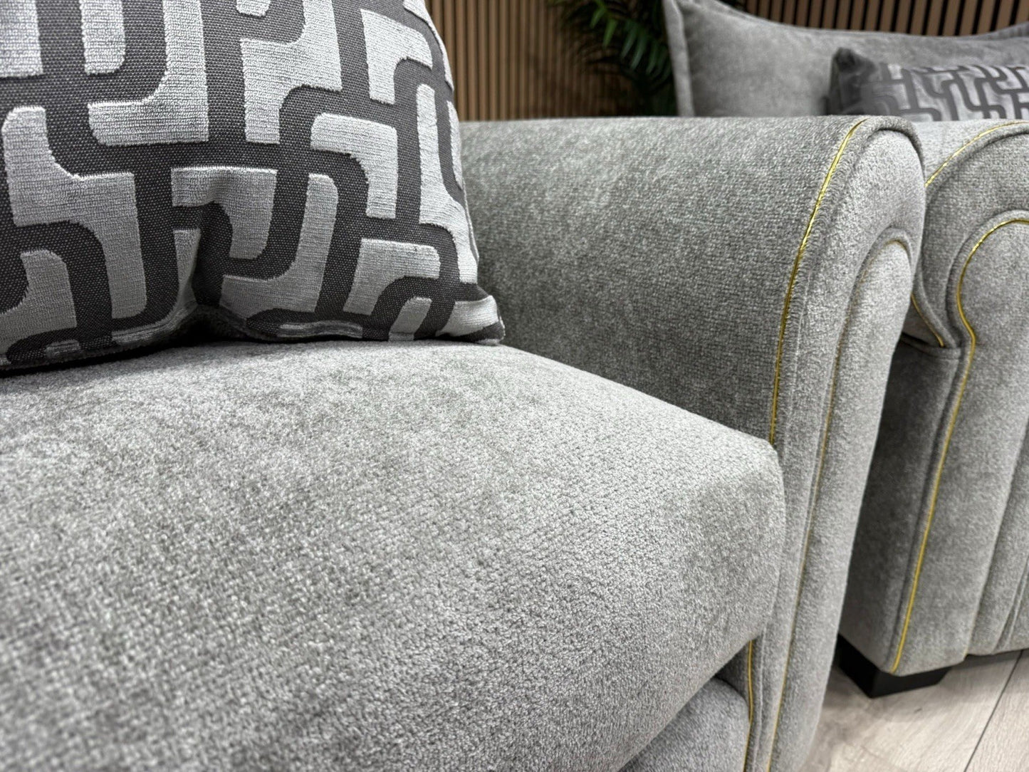 Furniture Village SUMPTUOUS Fabric 4 Seater Sofa + Snuggler Chair - RRP £4,190