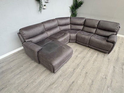 F.V LINK Fabric Corner Chaise Power Sofa, READ DESCRIPTION - RRP £2795