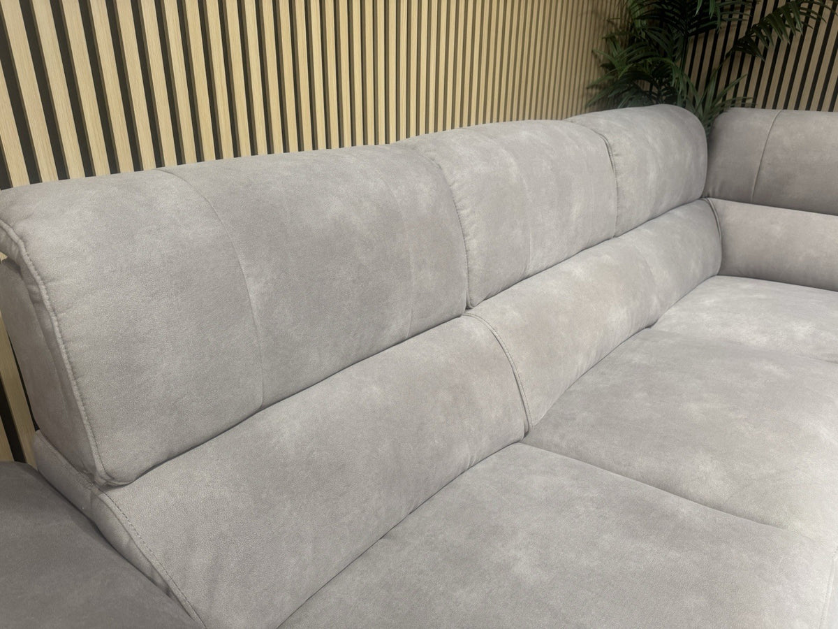 Furniture Village MOET Style Fabric RHF Chaise Power Recliner Corner Sofa