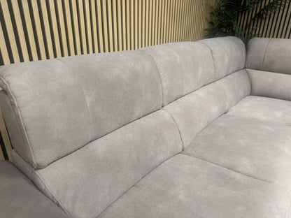 Furniture Village MOET Style Fabric RHF Chaise Power Recliner Corner Sofa