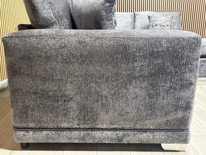 Deluxe Fabric Open End Chaise Corner Sofa + Footstool - RRP £2799