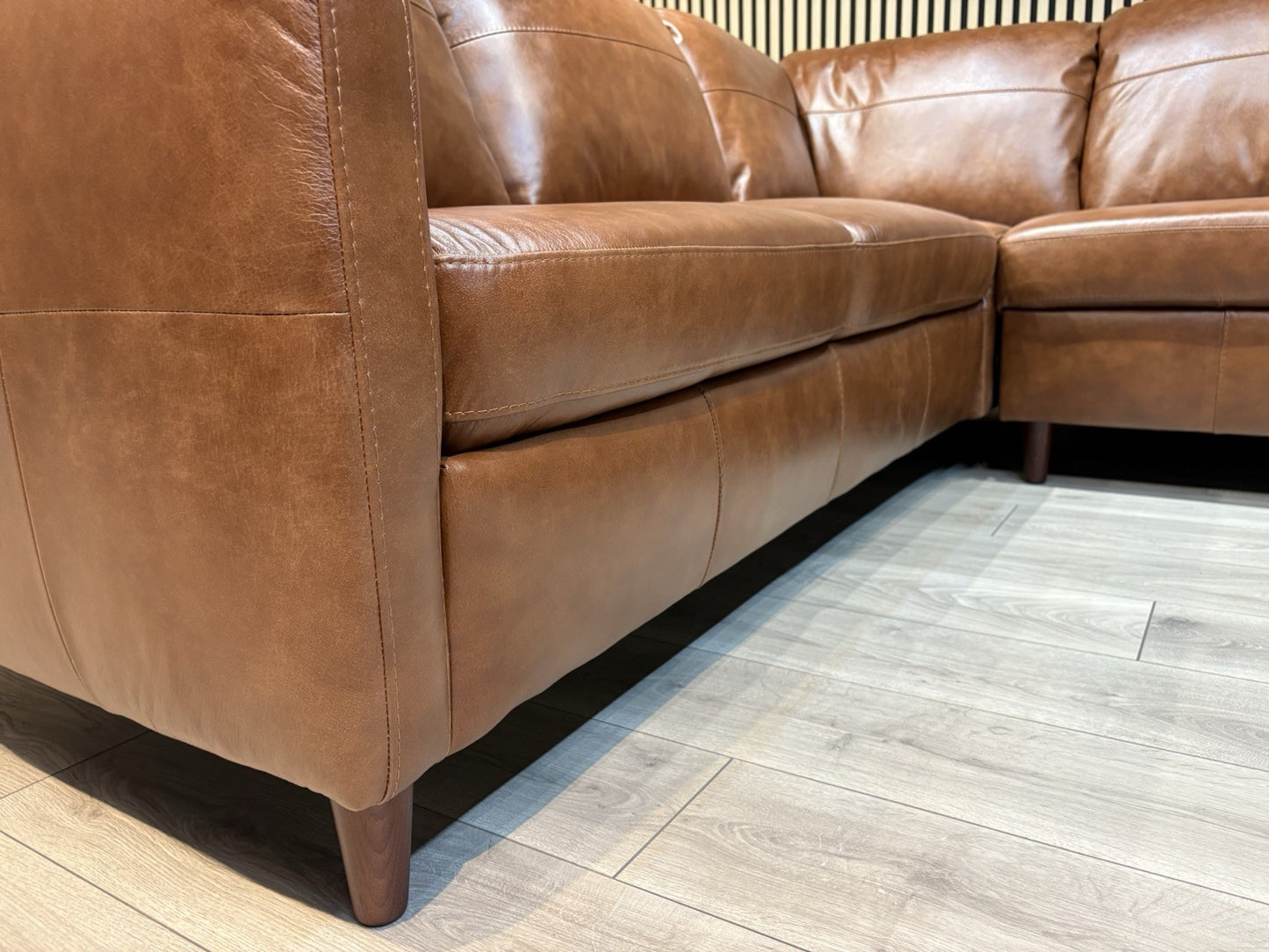 John Lewis BAILEY Style Leather 2 Corner 2 Sofa, Tan - RRP £3,679