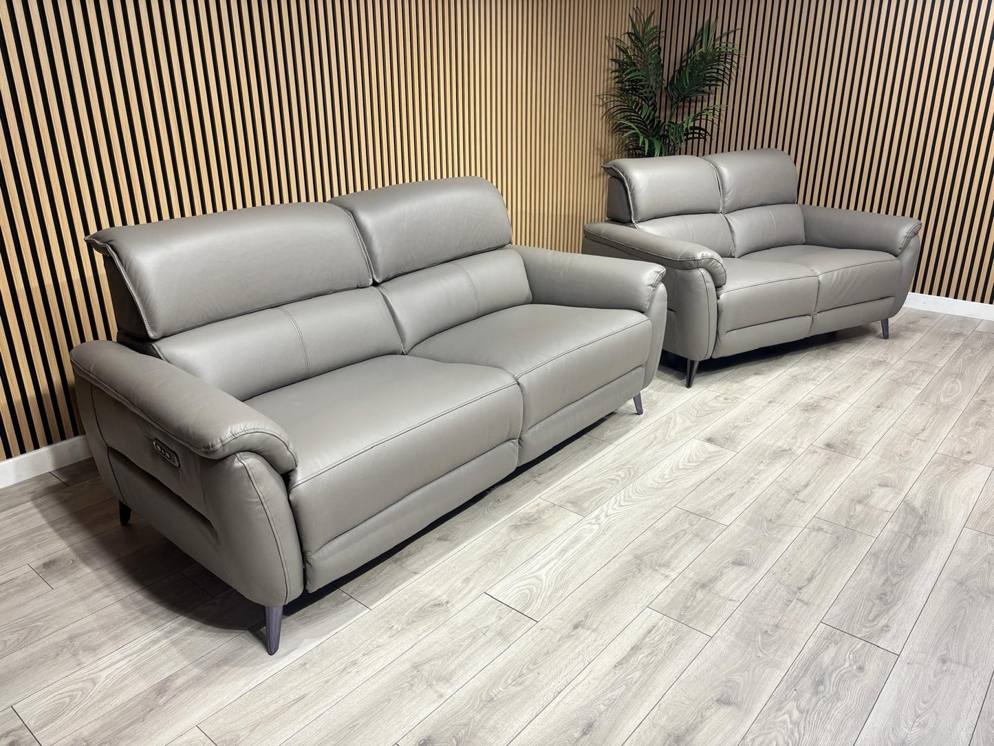 Furniture Village JUDE Style Leather 3 + 2 Seater Power Sofa Set - RRP £4,690