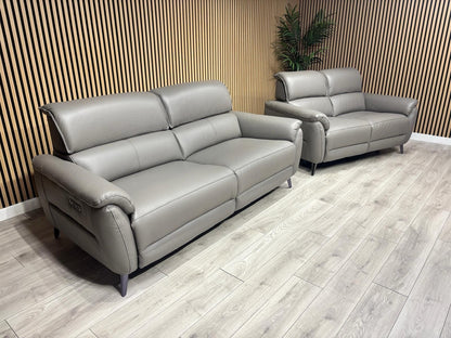Furniture Village JUDE Style Leather 3 + 2 Seater Power Sofa Set - RRP £4,690