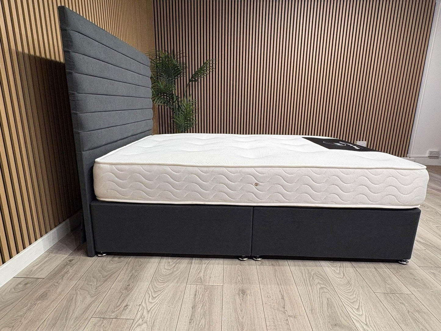 5ft Durham Bed Set, Inc Base + Headboard + Mattress (Storage Options Available)