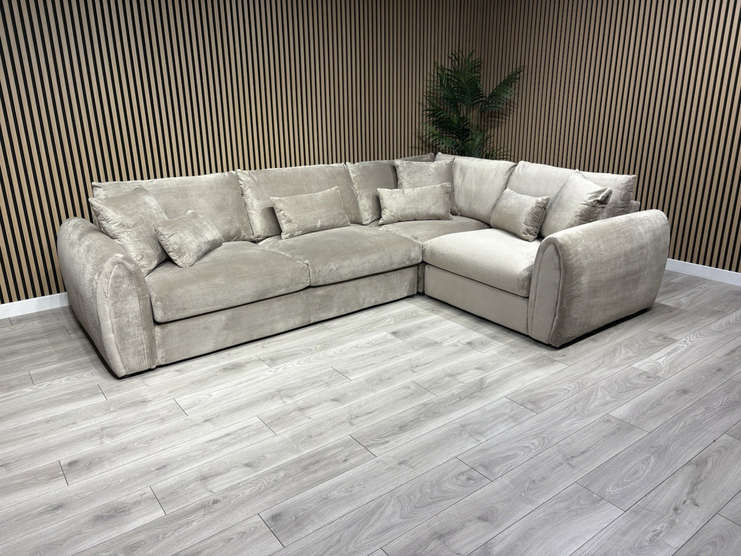 Sofology MARBLE ARCH Style Fabric RHF Corner Sofa, Beige - RRP £3,599