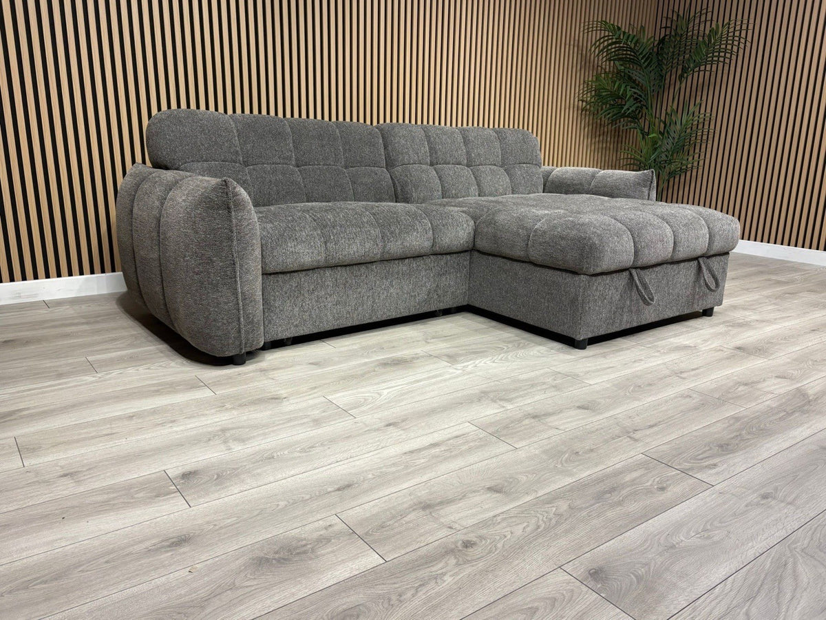 CAMDEN Premium Fabric RHF or LHF Chaise Sofa Bed with Storage - RRP £1595