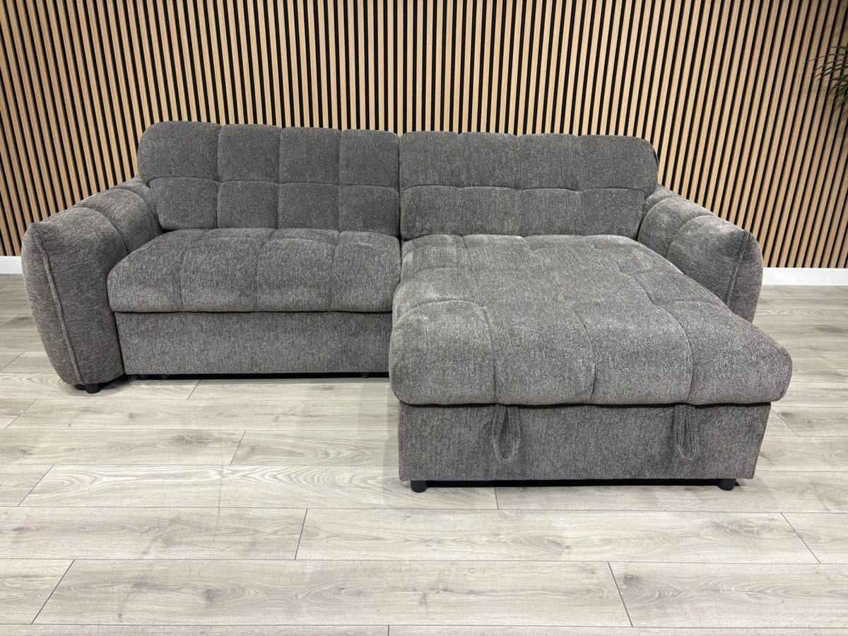 CAMDEN Premium Fabric RHF or LHF Chaise Sofa Bed with Storage - RRP £1595