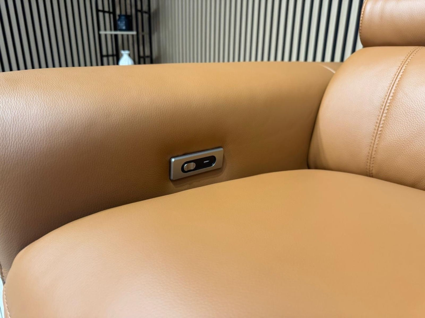 VENICE Leather 2 Corner 2 Power Recliner Sofa + Console, Pre-order - RRP £5,599