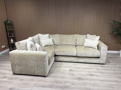 Ashley Manor ADISA Fabric LHF Corner Sofa Set, Pebble - RRP £2,999