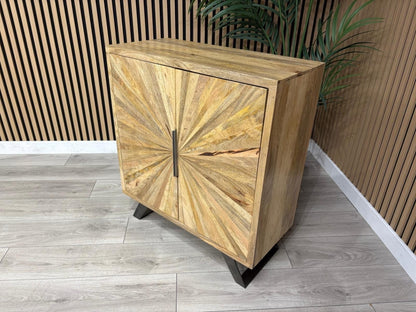NEXT Sample - Geo Mango Wood Hall Cabinet - RRP: £895