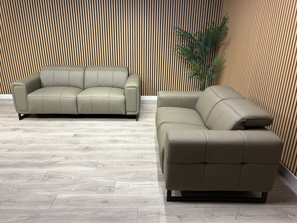 MARELLA 3 Seater + 2 Seater Power Recliner Leather Sofa Set RRP £4399