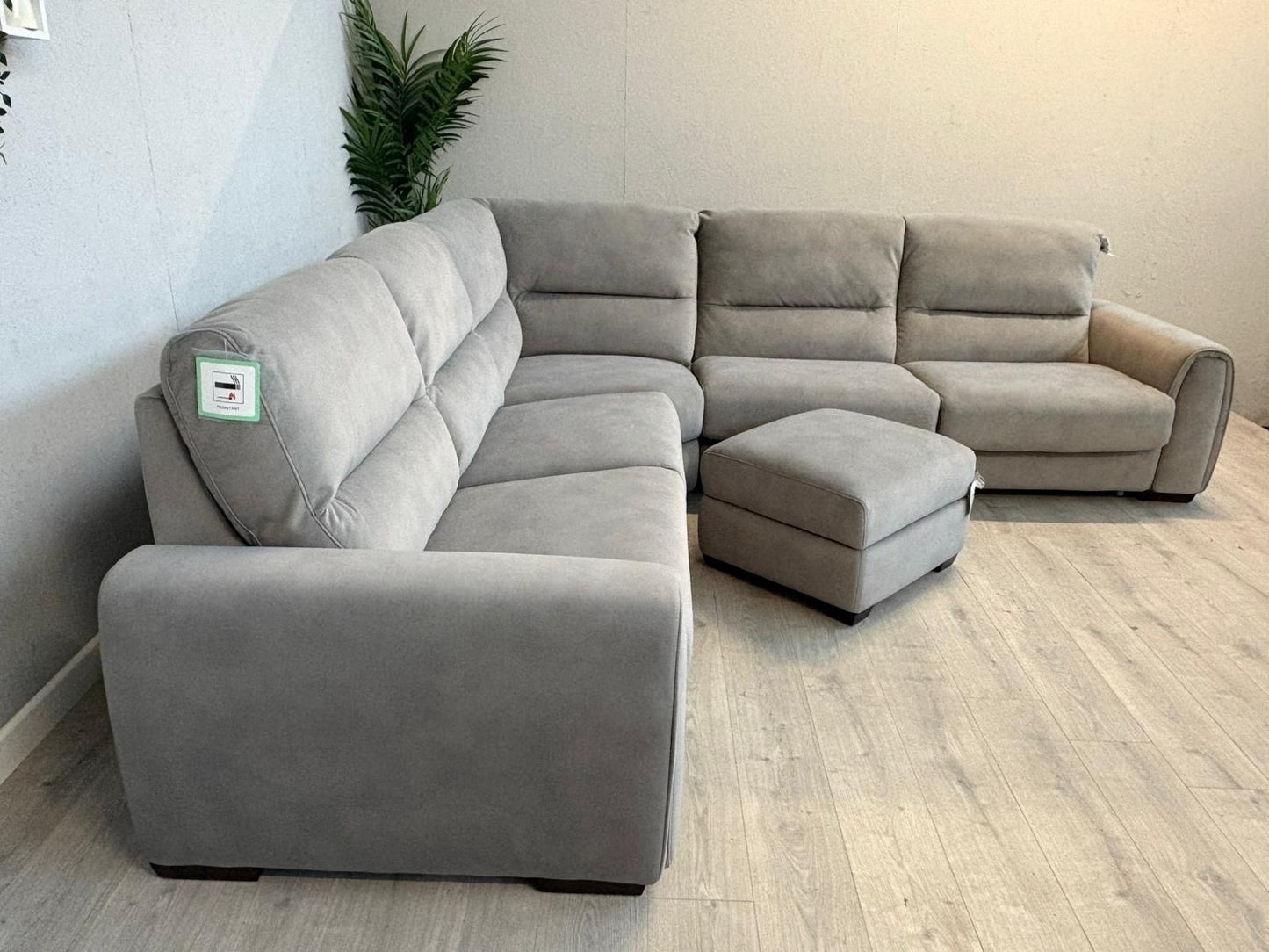 Furniture Village FLEX Fabric Large RHF Corner Sofa Bed + Footstool - RRP £3,390