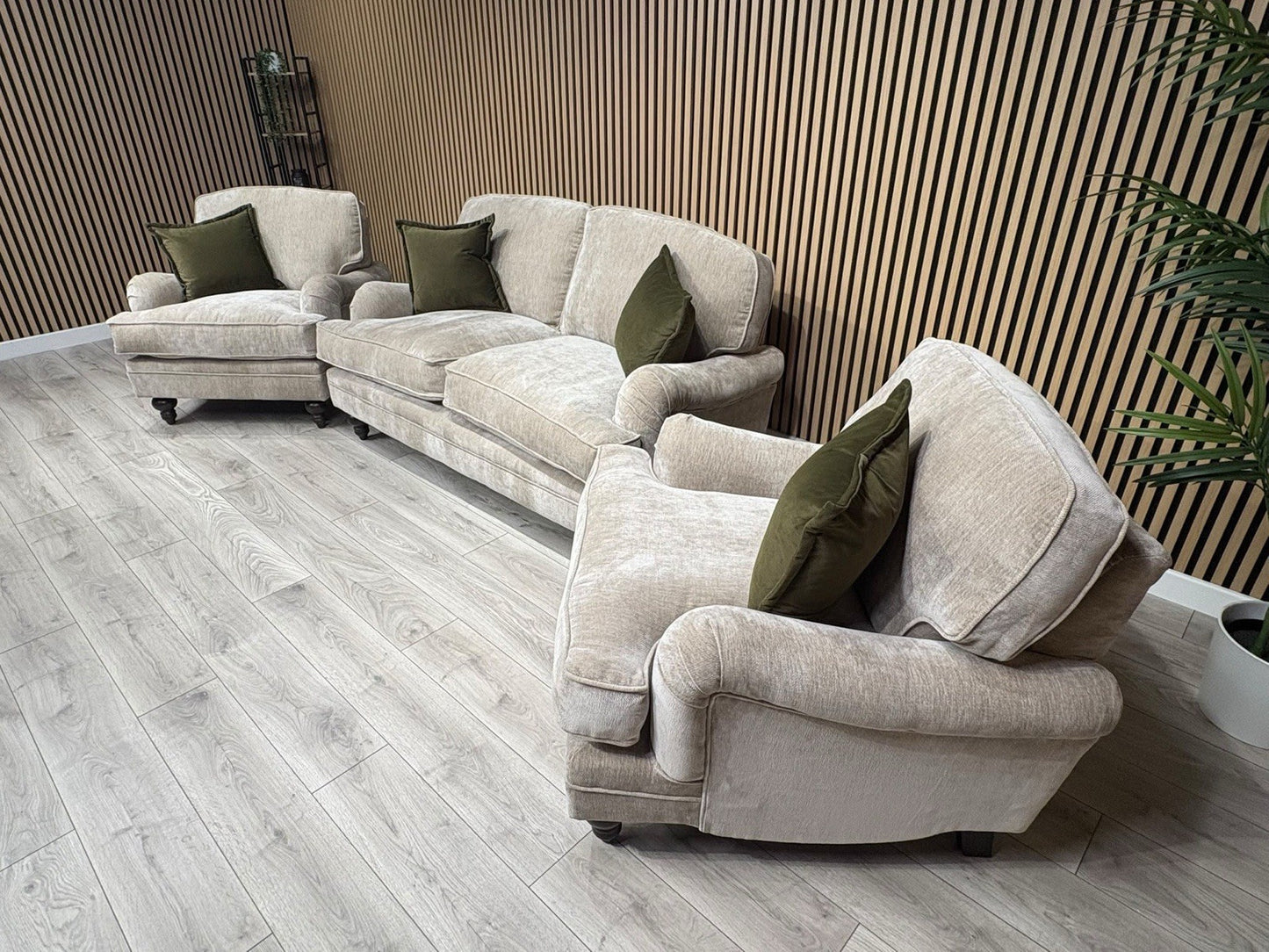 Laura Ashley HERITAGE Style Fabric 2 Seater Sofa + 2x Armchairs Set - RRP £3725