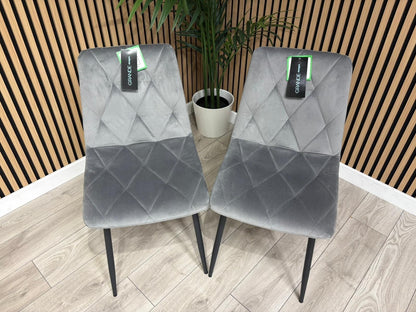 NEXT Sample - Brushed velvet dining chairs