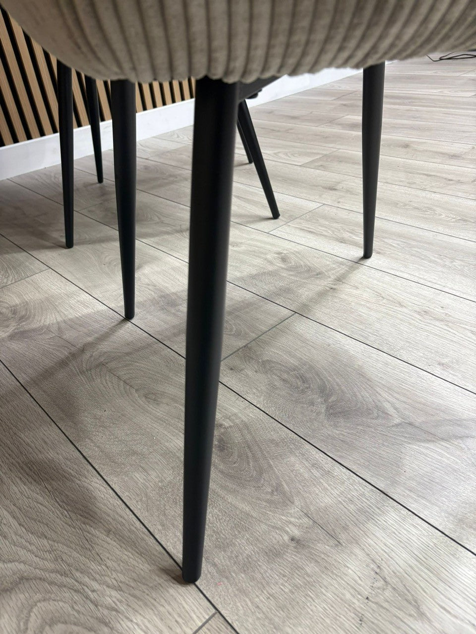 NEXT Sample - Light Grey Corduroy Dining Chairs