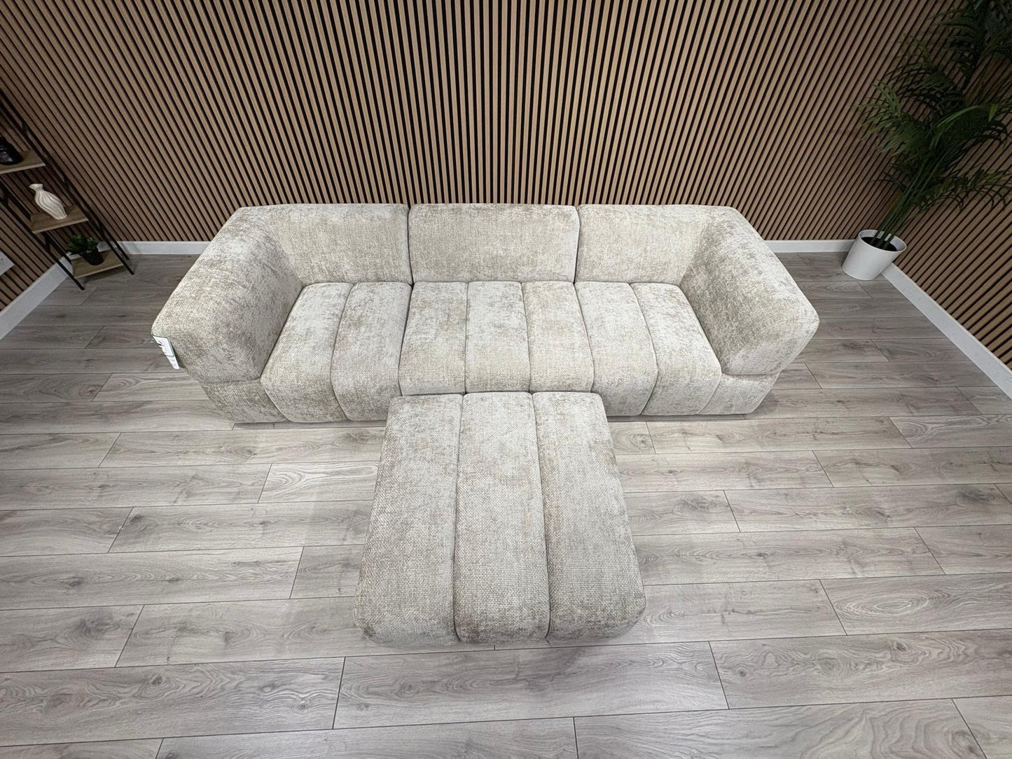 Taskers KIRWIN Large Fabric 3 Seater Sofa + Footstool - RRP £2,999