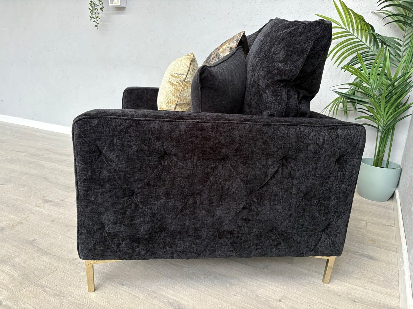 Sofology ROCOCO Fabric Love Seat Armchair / Chair, Verbier Jet - RRP £1599