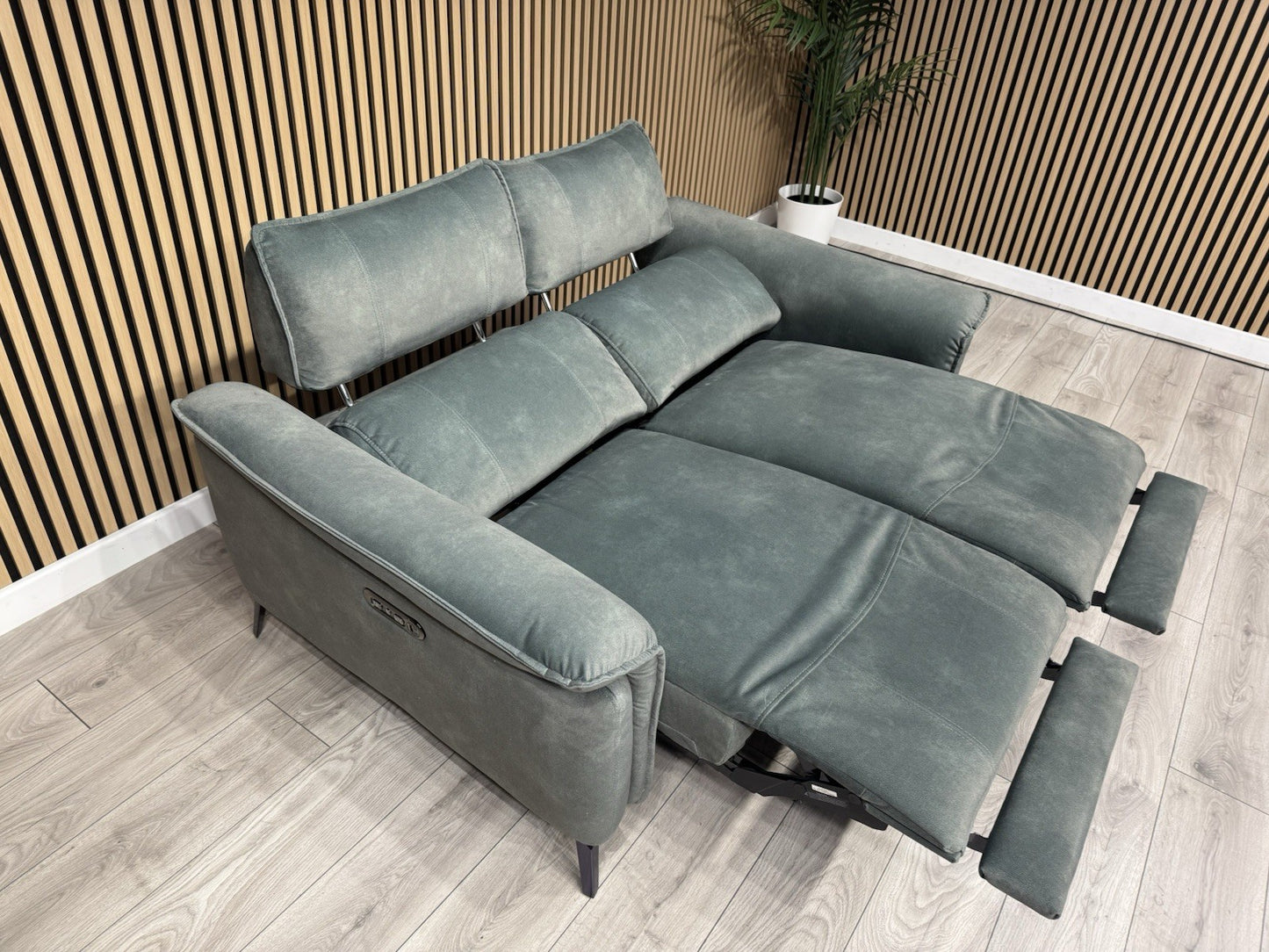 Furniture Village JUDE Fabric 2 Seater Power Recliner Sofa, Fern - RRP £1,895