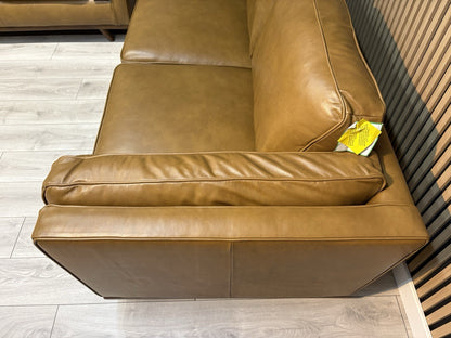 John Lewis Sample VALENCIA 2 Seater Leather Sofa, Caramel - RRP £2099