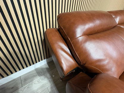 NAVONA 3 Seater + 2 Seater Leather Sofa Set, Power Recliners - RRP £3,498