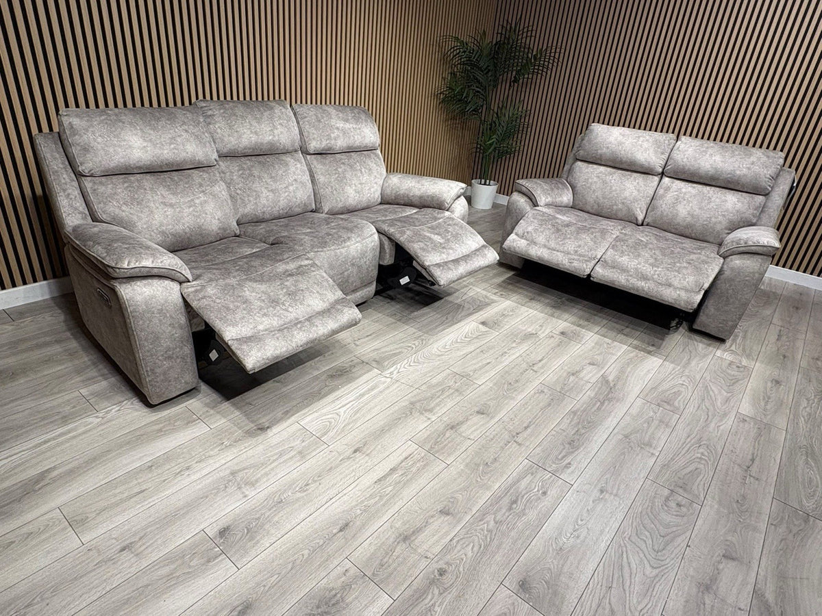 Furniture Village Fabric Power Recliner 3 Seater + 2 Seater Sofa Set - RRP £2590