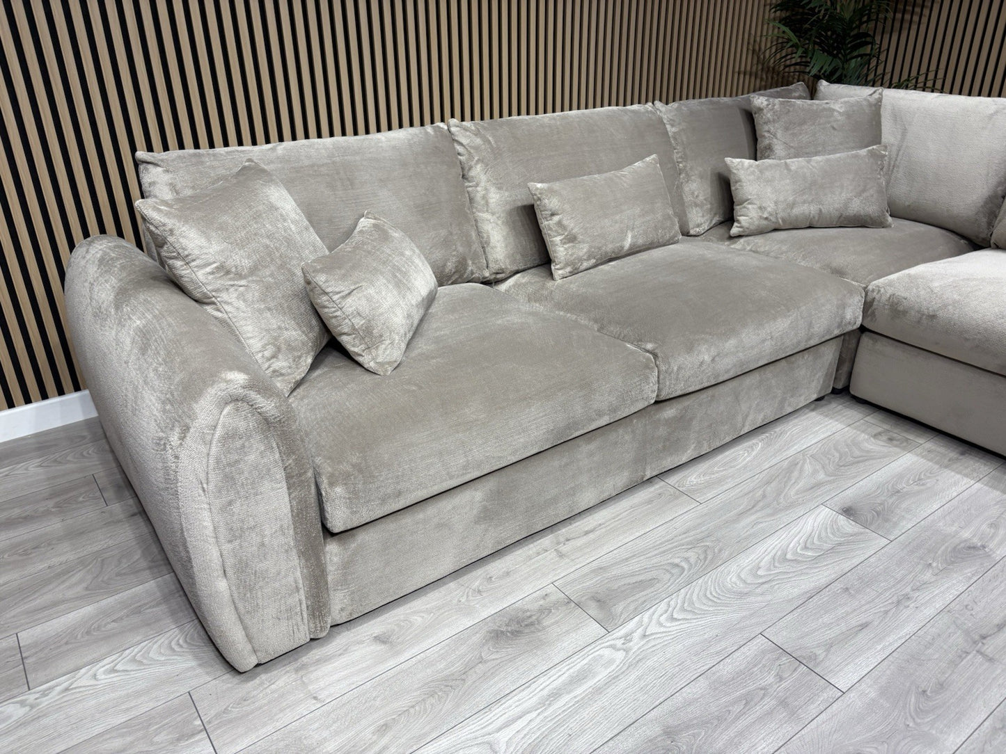 Sofology MARBLE ARCH Style Fabric RHF Corner Sofa, Beige - RRP £3,599