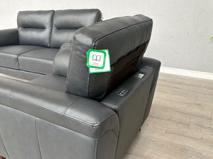 DFS Coben Leather 2 Seater Sofa + Armchair Set - RRP £1428 (Read Description)