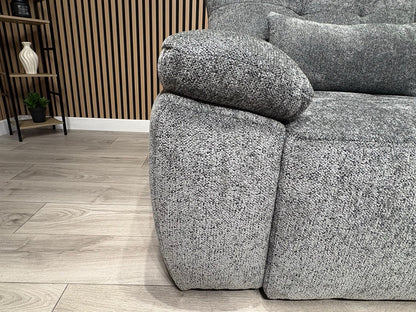 Dallas Electric Power Chaise Grey 3 Seater Sofa Bed - RRP £2500