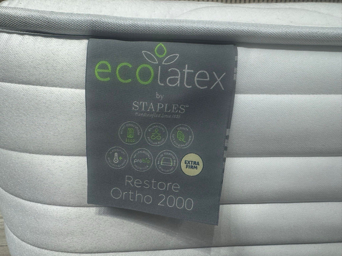 Staples and Co Eco Latex Restore Ortho 2000 Mattress 4ft 6 Double - RRP £1,099