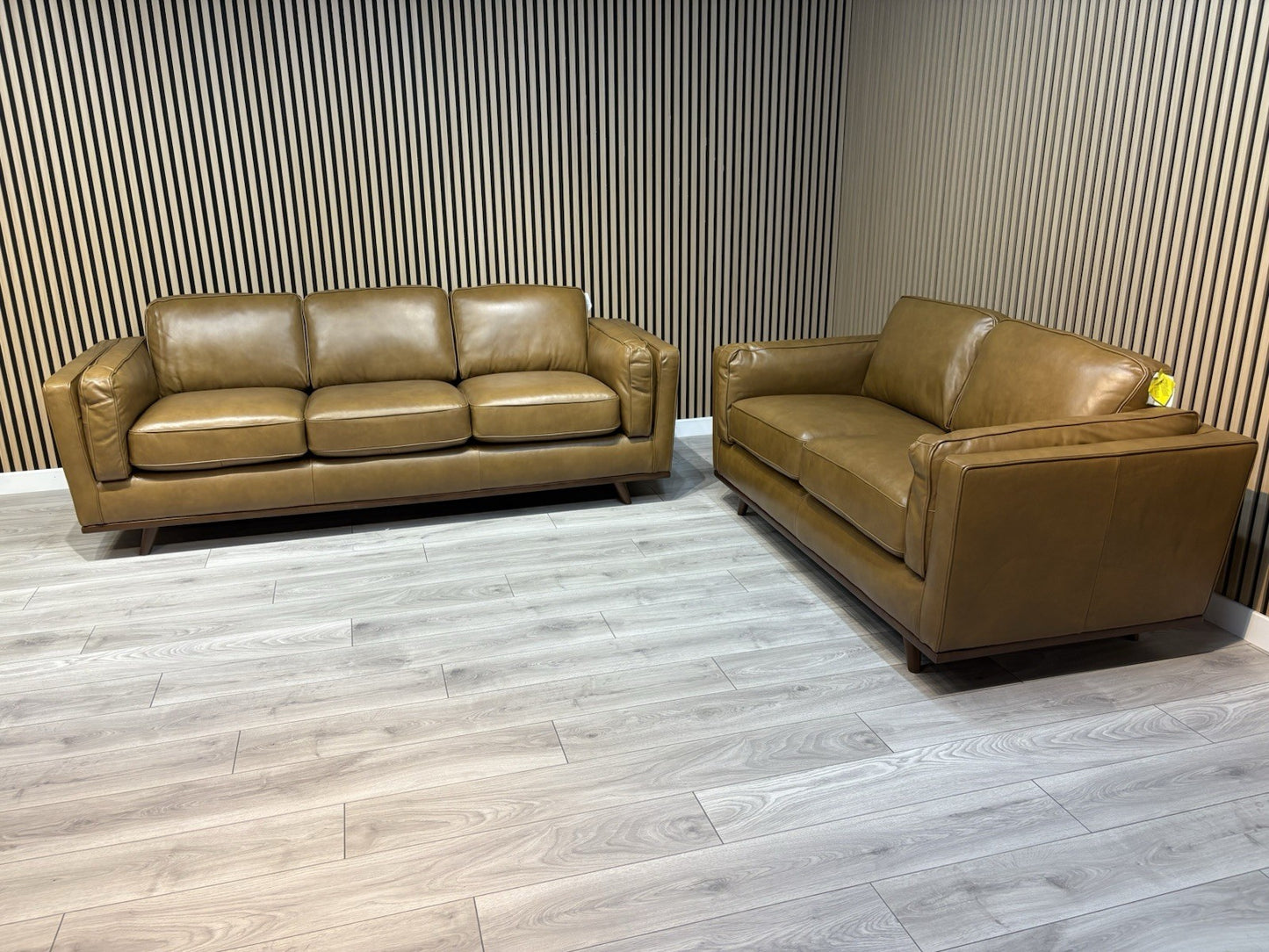 John Lewis Sample VALENCIA 3 Seater + 2 Seater Leather Sofa Set - RRP £4,398