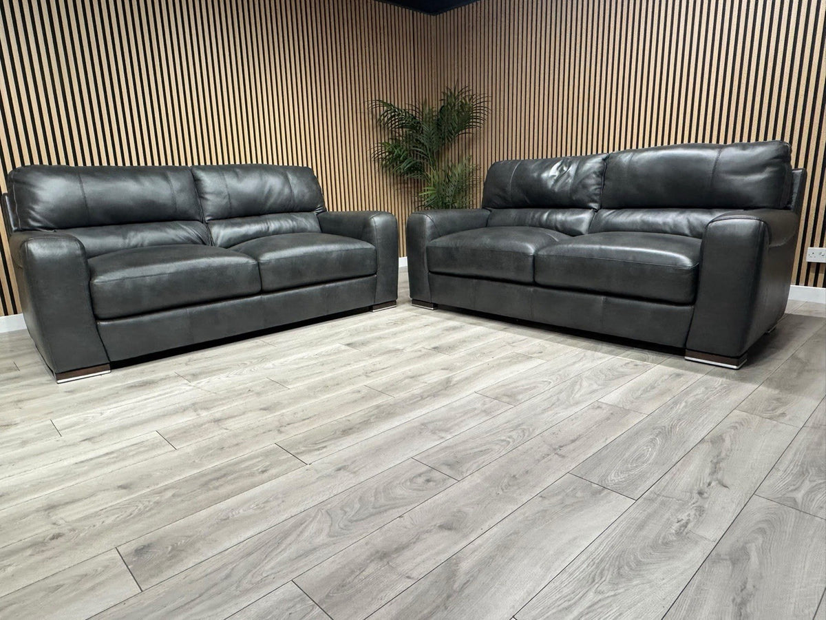 ScS Sisi Italia LUCCA Leather 2 x 3 Seater Sofa Set - RRP £4498