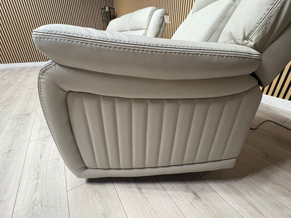 DOMINO Leather 3 Seater Sofa + Armchair Set, Power Recliners - RRP £2,795