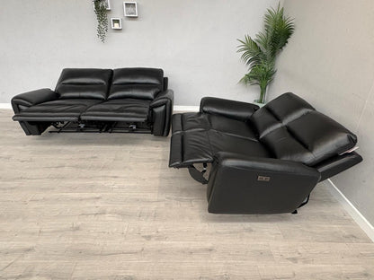 DFS Kaden Leather 3 Seater + 2 Seater Power Recliner Sofa Set - RRP £1,878